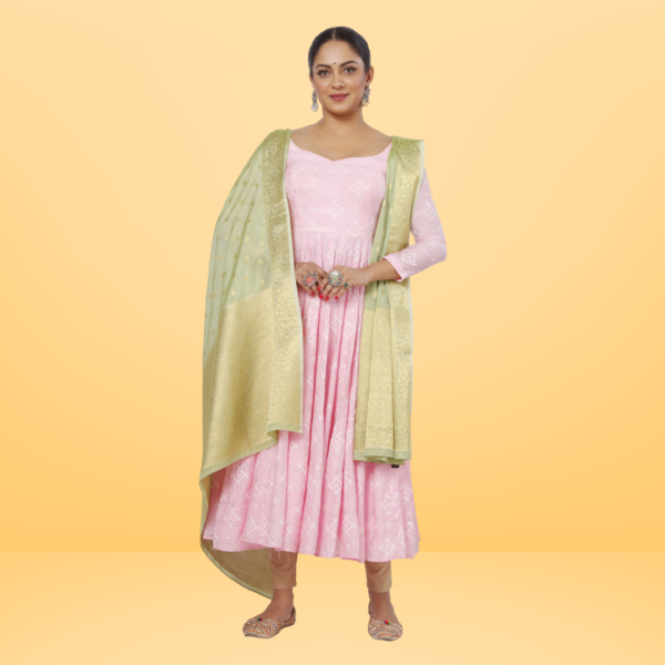Poly Chanderi Golden Booti Dupatta