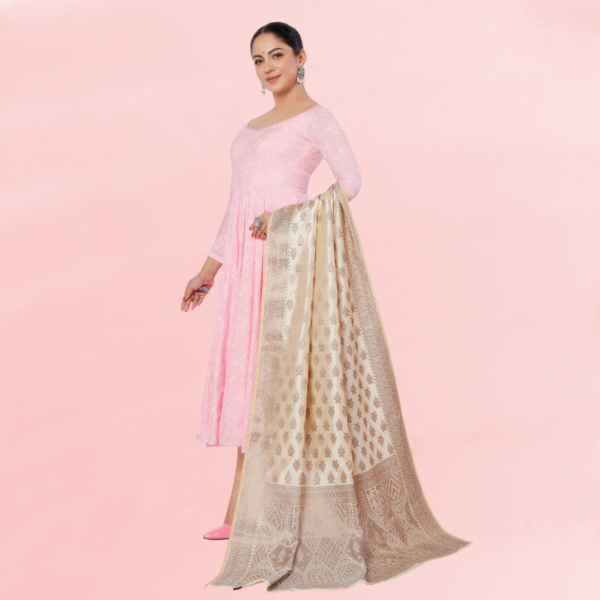 Art Silk Woven Ethnic Motif Dupatta With Rich Border - Image 2