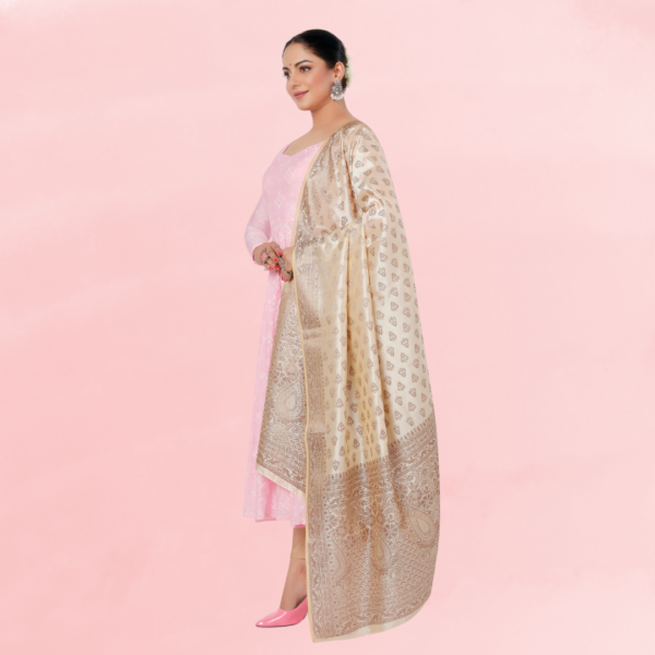 Art Silk Woven Ethnic Motif Dupatta With Rich Border
