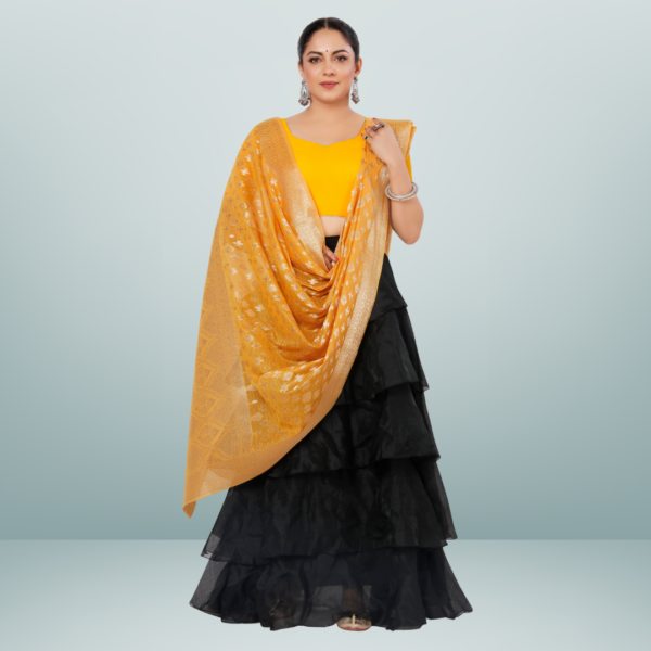 Chanderi Jacquard Dupatta With Rich Borde