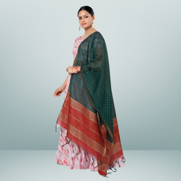 Chanderi Silk Woven Dupatta With Jacquard Booti