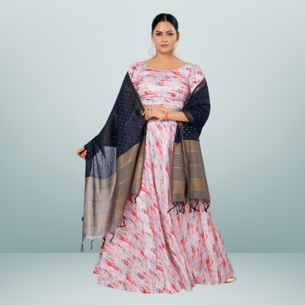 Chanderi Silk Woven Dupatta With Jacquard Booti