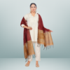 Chanderi Silk Woven Dupatta With Jacquard Booti