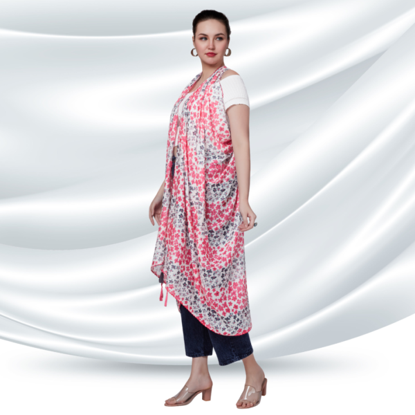 Liva Modal Floral Print Western Dupatta - Image 3