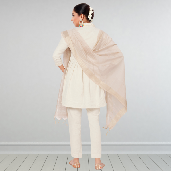 Chanderi Multi Zari Dupatta - Image 2