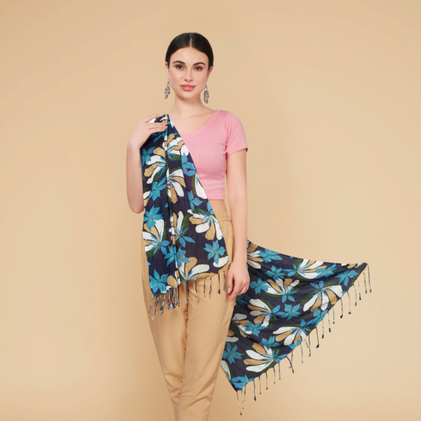 Liva Eco Viscose Rayon Tropical Print Stole
