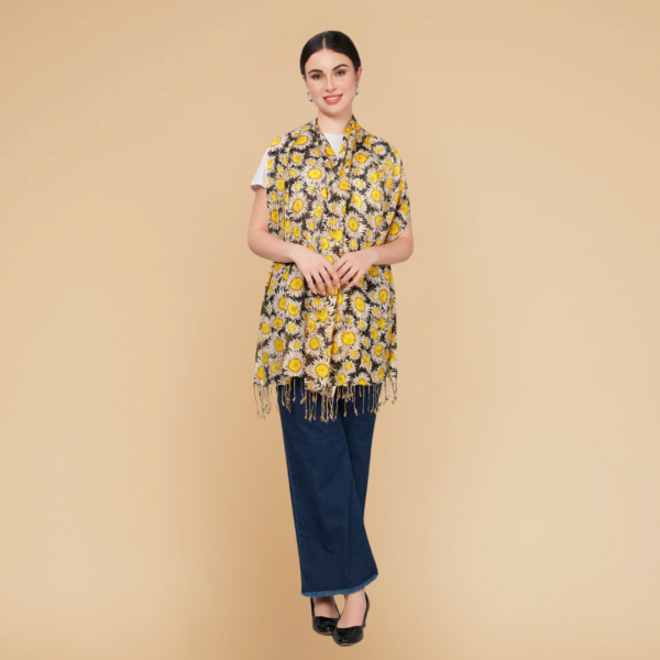 Liva Eco Viscose Rayon Floral Printed Stole