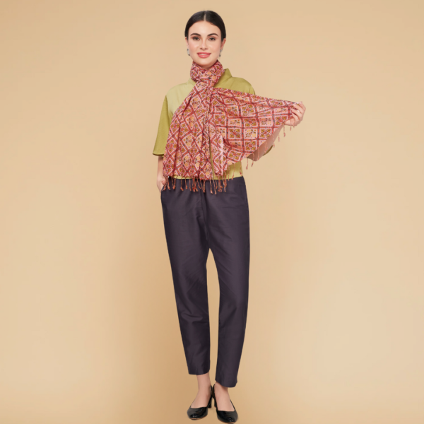 Liva Viscose Barfi Print Rayon Stole