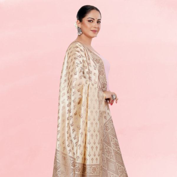 Art Silk Woven Ethnic Motif Dupatta With Rich Border - Image 2
