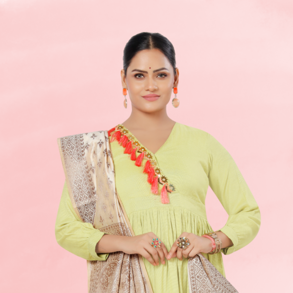 Art Silk Woven Ethnic Motif Dupatta With Rich Border - Image 2