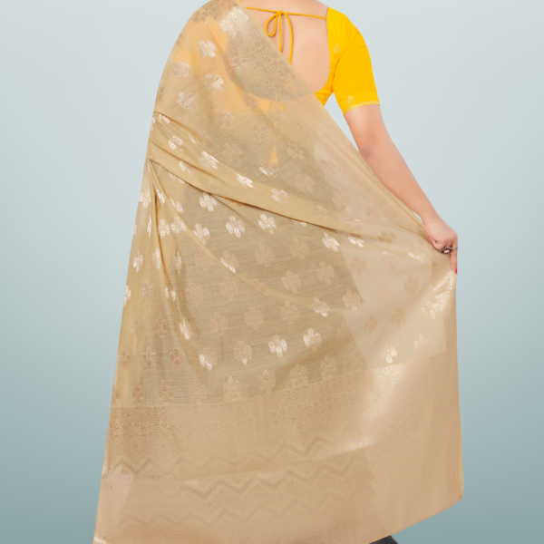Chanderi Jacquard Dupatta With Rich Border - Image 2