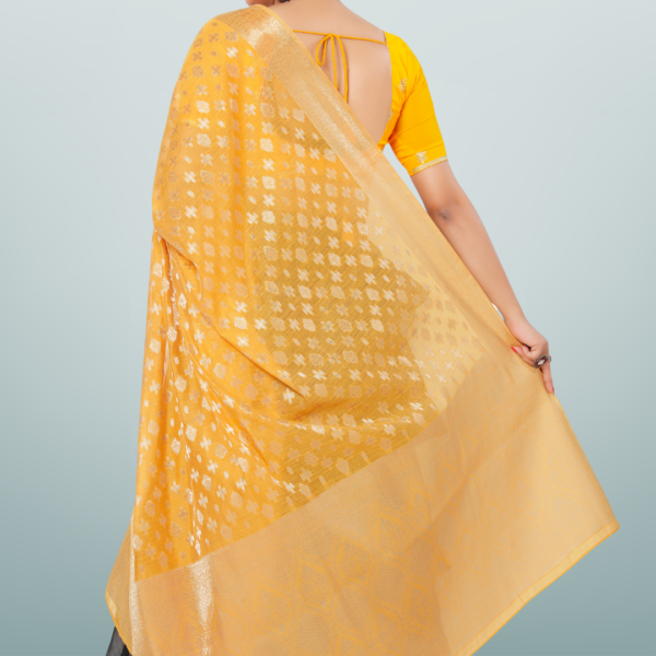 Chanderi Jacquard Dupatta With Rich Borde - Image 2