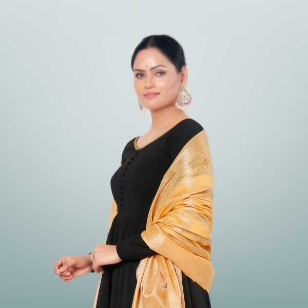 Chanderi Dupatta With Kasab Zari - Image 4