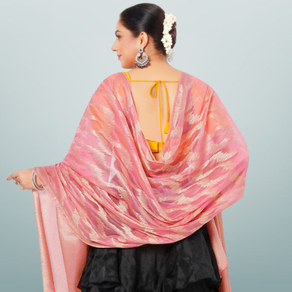 Chanderi Dupatta With Kasab Zari - Image 2