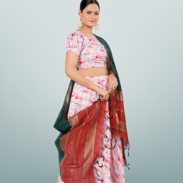Chanderi Silk Woven Dupatta With Jacquard Booti - Image 2