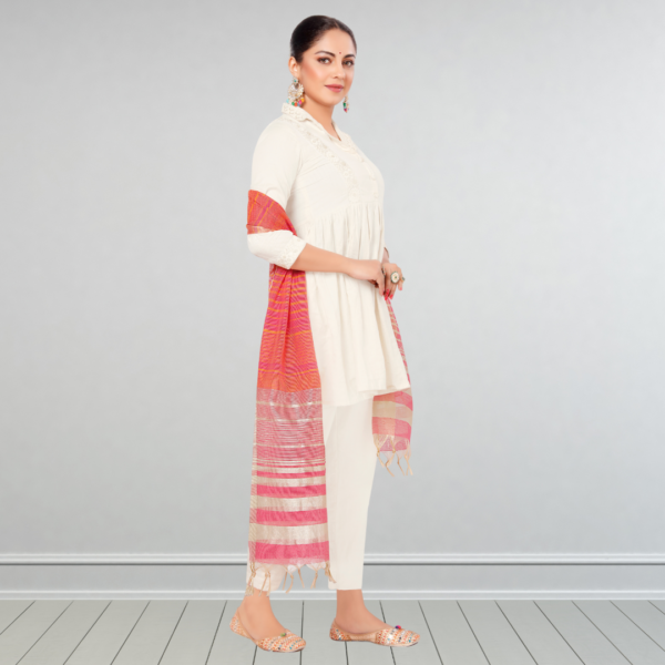 Chanderi Multi Zari Dupatta - Image 2