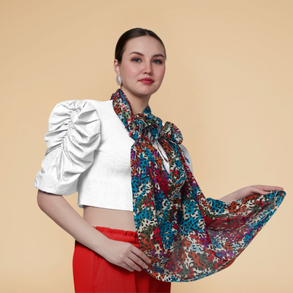 Liva Eco Viscose Rayon Leopard Printed Stole - Image 3