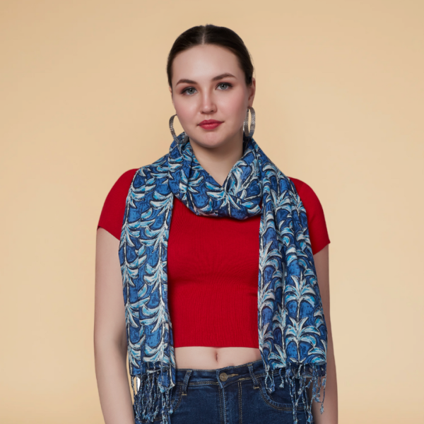 Liva Eco Viscose Rayon Floral Printed Stole - Image 2