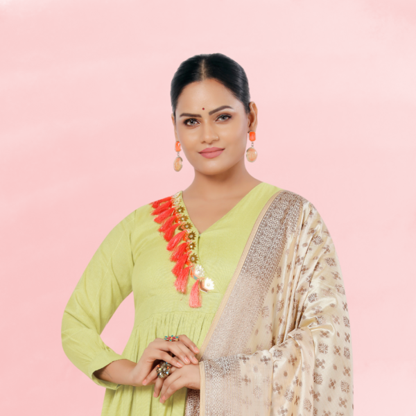 Art Silk Woven Ethnic Motif Dupatta With Rich Border - Image 3