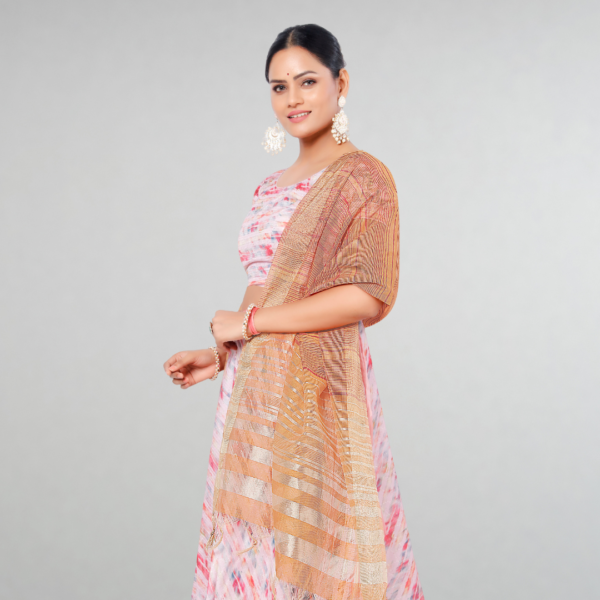 Chanderi Multi Zari Dupatta - Image 3