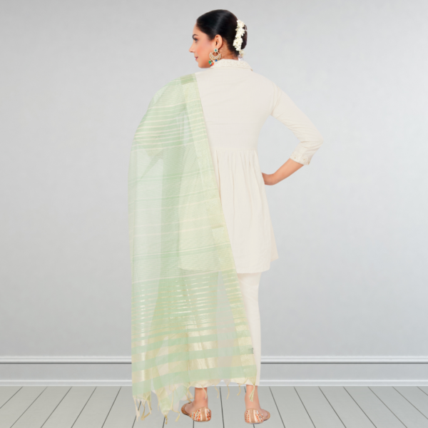 Chanderi Multi Zari Dupatta - Image 3