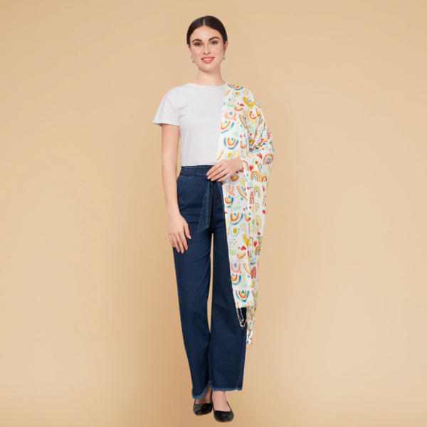 Liva Eco Viscose Rayon Kids Print Stole