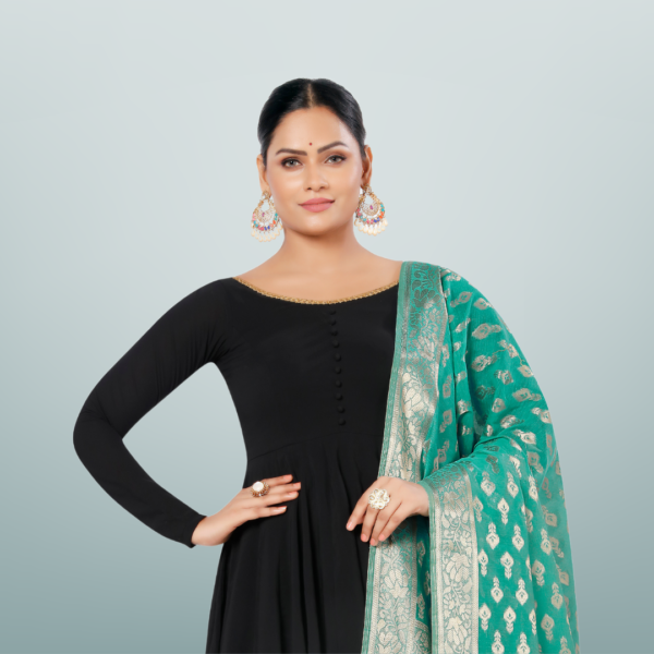 Chanderi Jacquard Dupatta With Rich Border - Image 4