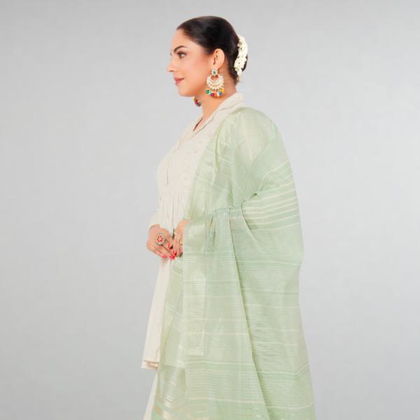 Chanderi Multi Zari Dupatta - Image 4