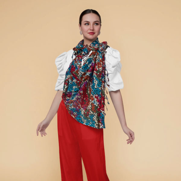 Liva Eco Viscose Rayon Leopard Printed Stole - Image 4