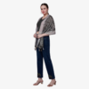 Poly Mix Paisley Foil Print Scarf With Fancy Embellishment - Image 2