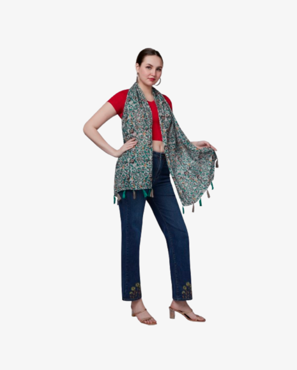 Poly Abstarct Print Scarf - Image 3