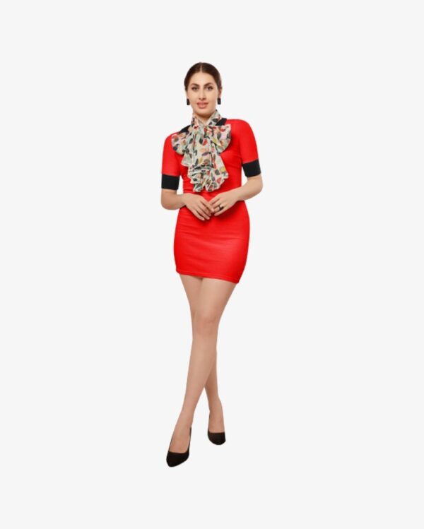 Chiffon Floral Print Western Dupatta With Arka Border - Image 3