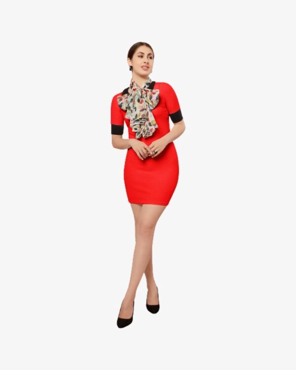 Chiffon Floral Print Western Dupatta With Arka Border - Image 4