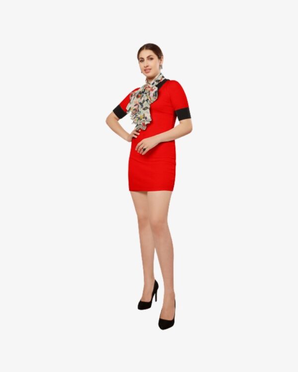 Chiffon Floral Print Western Dupatta With Arka Border - Image 6