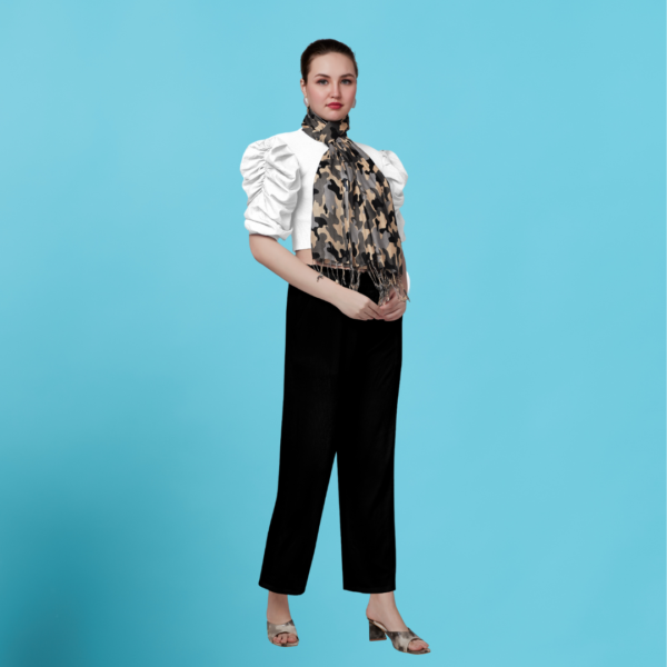 Liva Eco Viscose Rayon Paisley Print Stole - Image 2