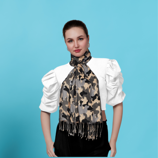 Liva Eco Viscose Rayon Paisley Print Stole - Image 4