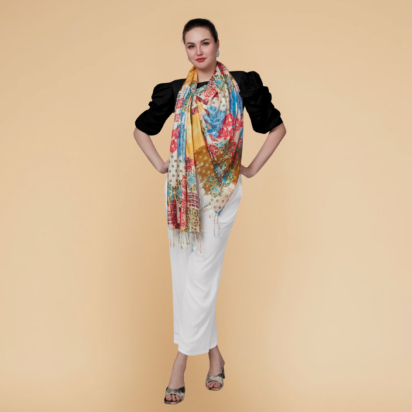 Liva Eco Viscose Rayon Paisley Print Stole