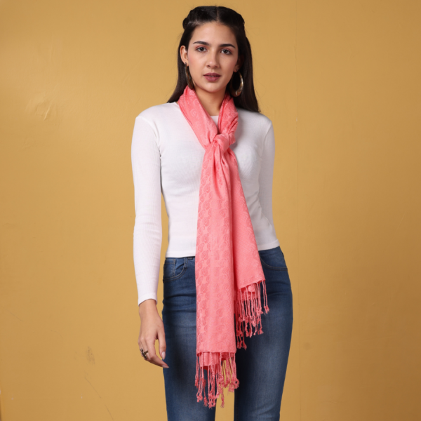 Viscose Plain Jacquard Stole