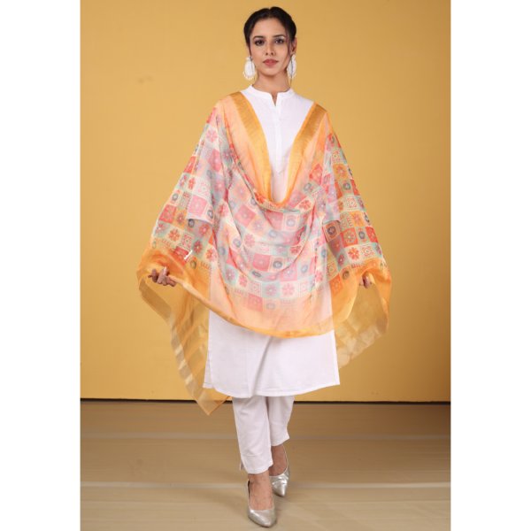 Organza Digital Print Dupatta - Image 4