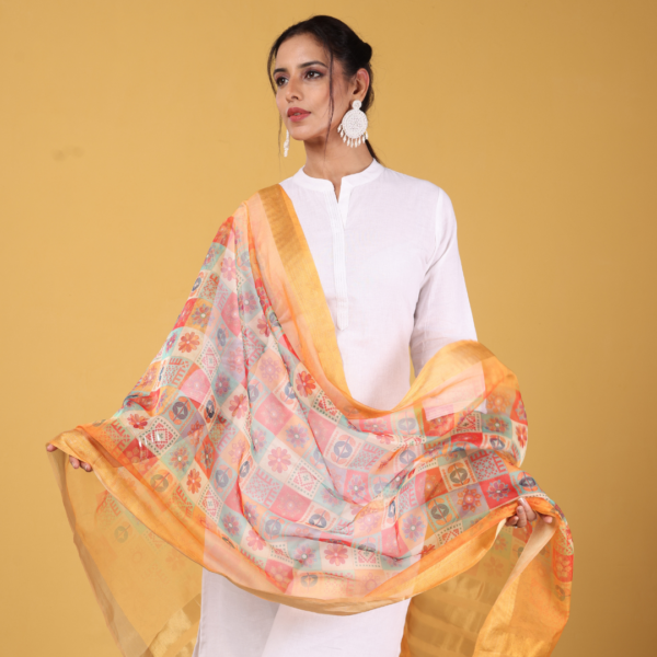 Organza Digital Print Dupatta - Image 2