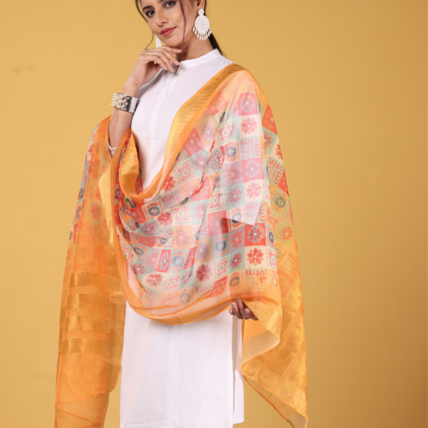 Organza Digital Print Dupatta - Image 3