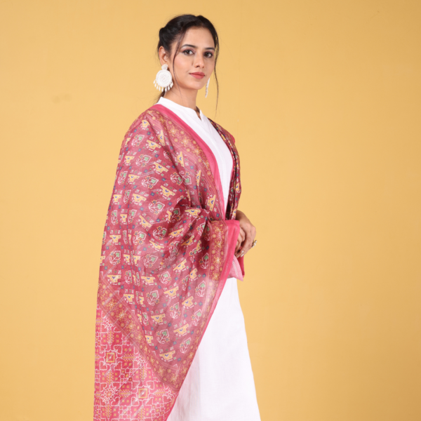 Polyester Lurex Digital Print Dupatta