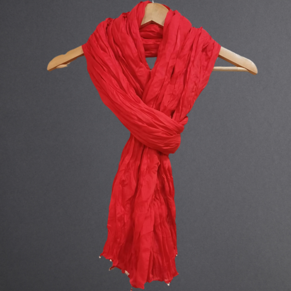 Plain Cotton Dupatta with Beads