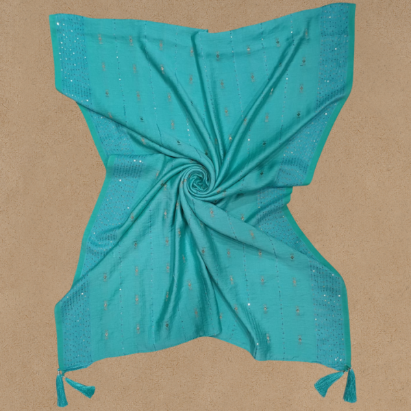 Fancy Jacquard Dupatta With Sequence - Image 2
