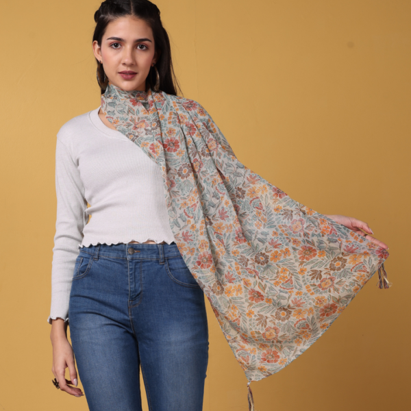 Lurex Scarf with Embellishment
