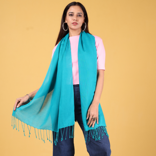 Plain Liva Eco Viscose Rayon Stole - Image 2