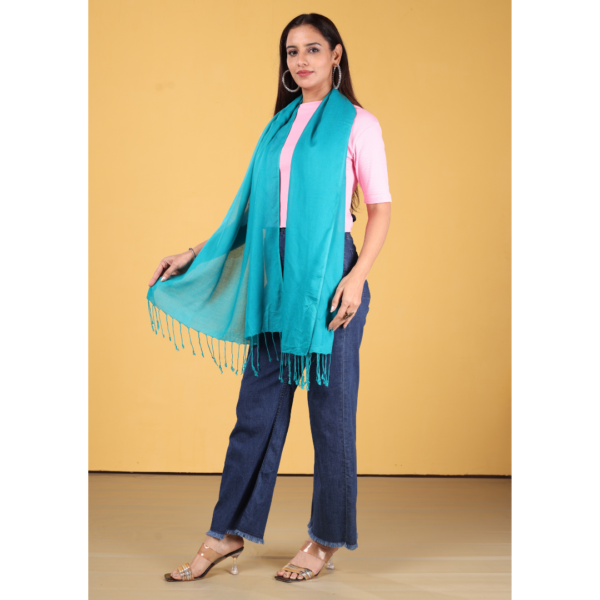Plain Liva Eco Viscose Rayon Stole - Image 3