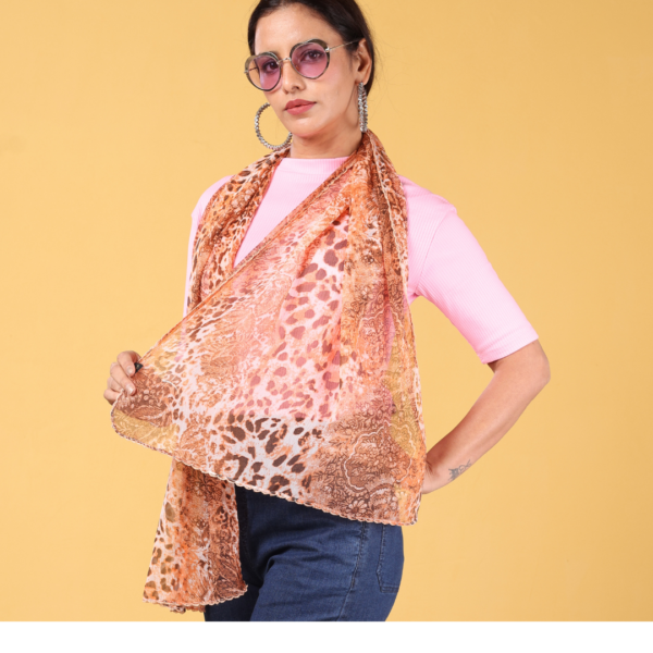 Summer Scarf with Crochet Border - Image 2